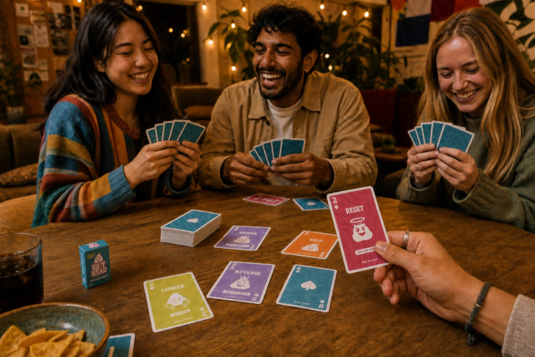 Sh*thead Card Game outdoor game night lifestyle shot